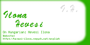 ilona hevesi business card